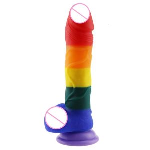 Realistic Dildos Rainbow Penis Super Huge Big Dildo Suction Cup Sex Toys For Woman Female Masturbation Faloimitator Products - 2