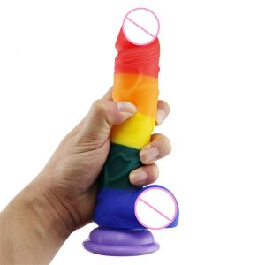Realistic Dildos Rainbow Penis Super Huge Big Dildo Suction Cup Sex Toys For Woman Female Masturbation Faloimitator Products