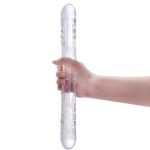 Double Long Dildos Dual Vagina Anal Stimulate Flexible Transparent Penis Dick Vibrator Sex Toys For Women Anus Plug - 3