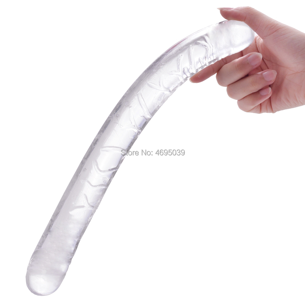 Doubleended Long Dildo Transparent Flexible Vibrator For Dual Vaginal Anal Stimulation Womens Sex Toy Anus Plug - 6