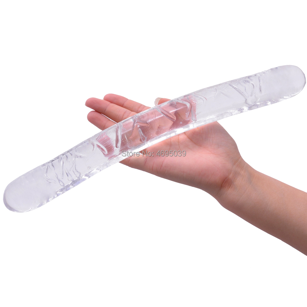 Doubleended Long Dildo Transparent Flexible Vibrator For Dual Vaginal Anal Stimulation Womens Sex Toy Anus Plug - 5