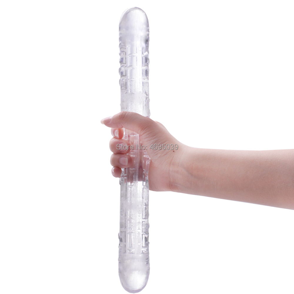 Doubleended Long Dildo Transparent Flexible Vibrator For Dual Vaginal Anal Stimulation Womens Sex Toy Anus Plug - 4