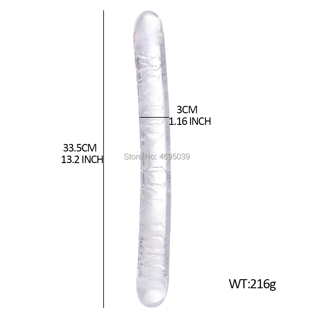 Doubleended Long Dildo Transparent Flexible Vibrator For Dual Vaginal Anal Stimulation Womens Sex Toy Anus Plug - 2