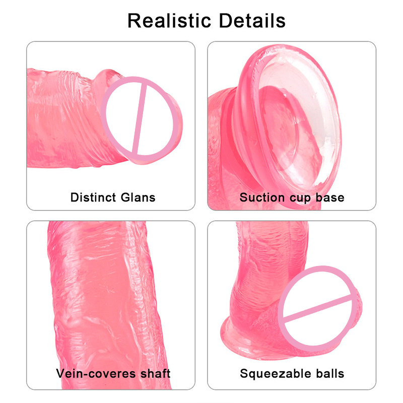 Realistic Large Dildo For Women Adult Sex Toy With Suction Cup Strapon Lifelike Penis Design - 32