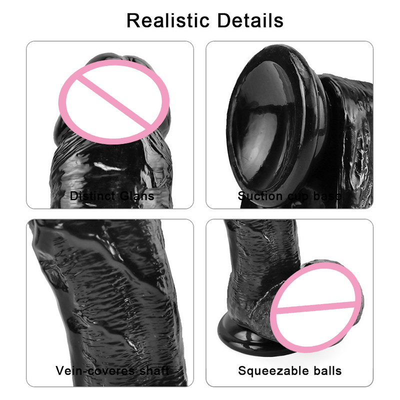 Realistic Large Dildo For Women Adult Sex Toy With Suction Cup Strapon Lifelike Penis Design - 20