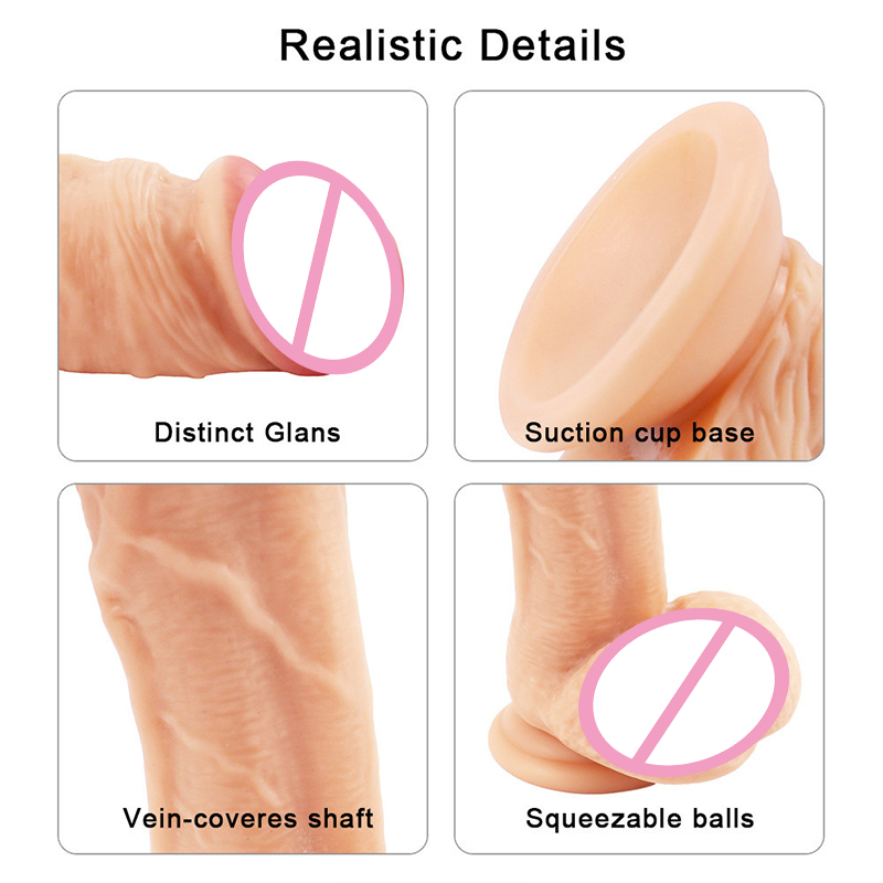 Realistic Large Dildo For Women Adult Sex Toy With Suction Cup Strapon Lifelike Penis Design - 9