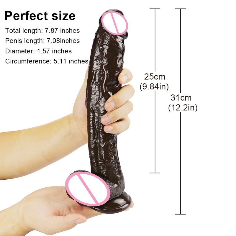 Realistic Large Dildo For Women Adult Sex Toy With Suction Cup Strapon Lifelike Penis Design - 2