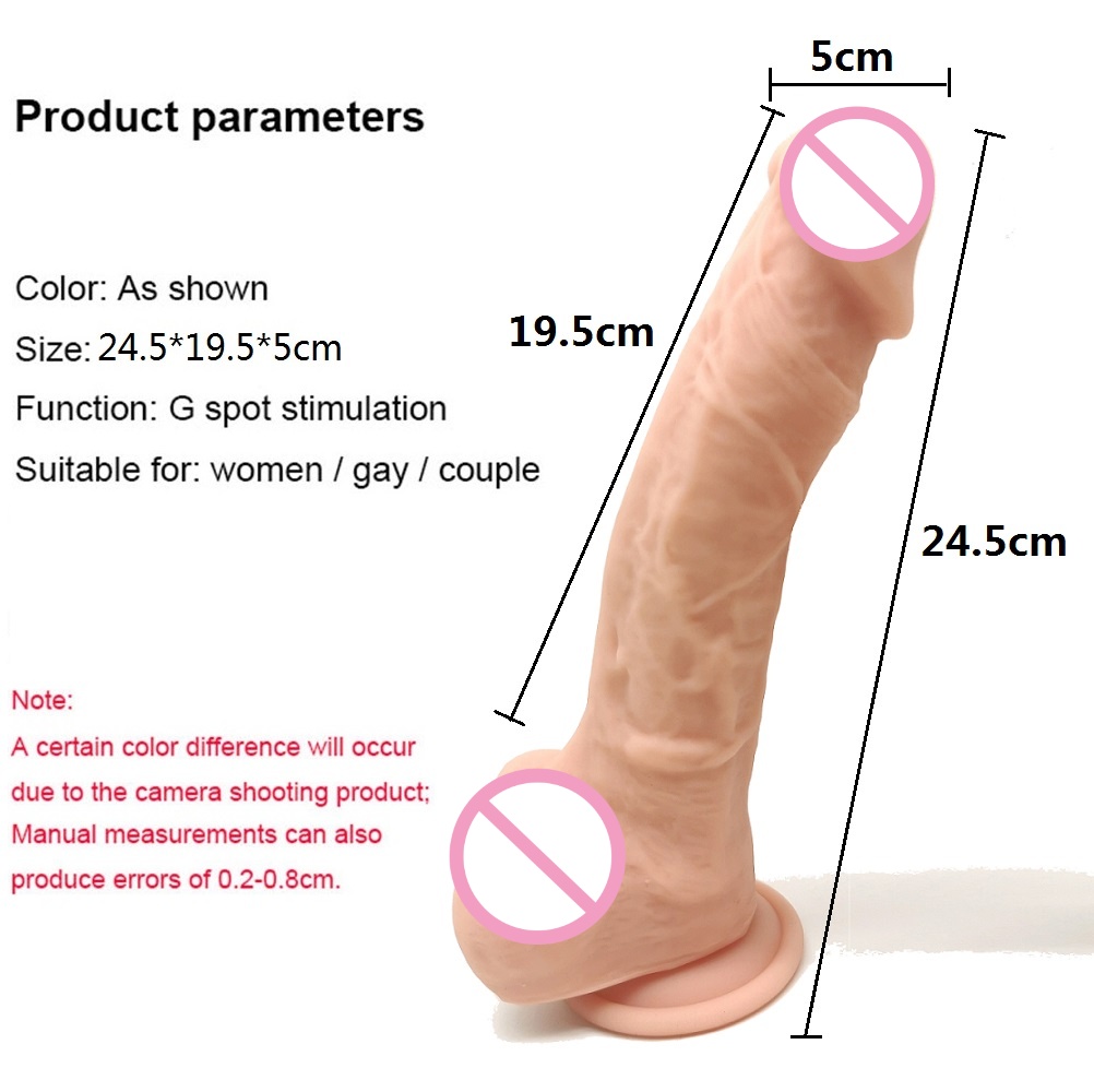 Silicone Realistic Dildo With Suction Cup Large Size Realskin Feel Flexible Ideal For Womens Masturbation And Anal Play - 1