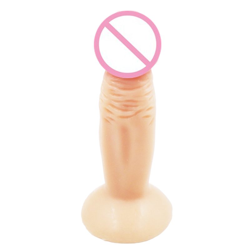 Camatech 11cm 4 5 Inch Realistic Flesh Mini Silicone Dildo Masturbator G-spot Anal Plug Pussy Penis Suction Cup Butt Toy Sex