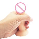 Camatech 11cm 4 5 Inch Realistic Flesh Mini Silicone Dildo Masturbator G-spot Anal Plug Pussy Penis Suction Cup Butt Toy Sex - 3