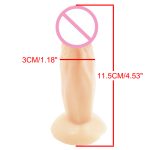 Camatech 11cm 4 5 Inch Realistic Flesh Mini Silicone Dildo Masturbator G-spot Anal Plug Pussy Penis Suction Cup Butt Toy Sex - 5