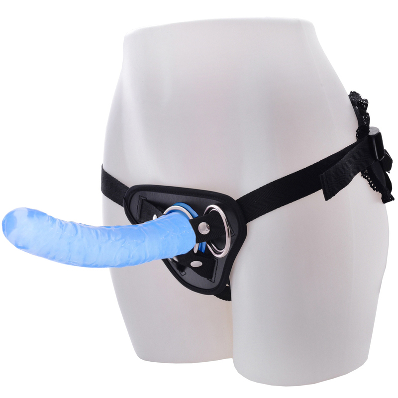 Realistic Strapon Dildo For Couples With Suction Cup Harness Metal Rings Anal Vaginal Stimulator Sex Toy - 7