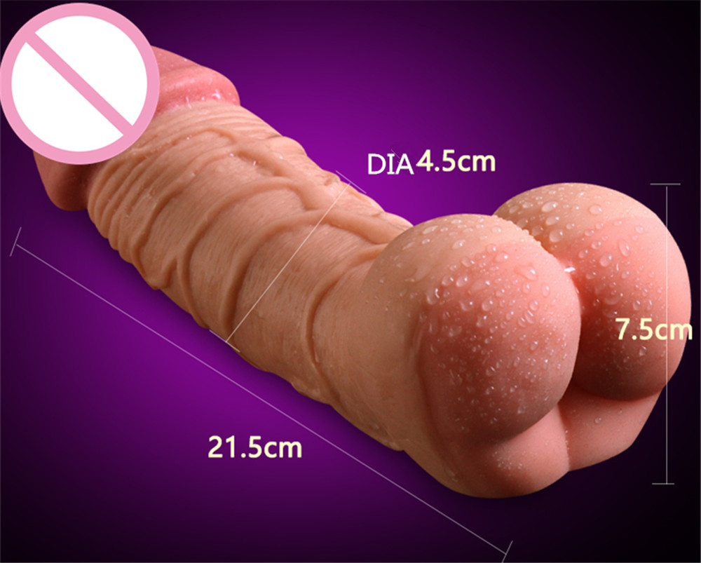 Lifelike Penis Sleeve Extender With Realistic Vagina Anal Sex Toy For Men Women Couples Gay Pleasure Large Dildo Masturbator - 5