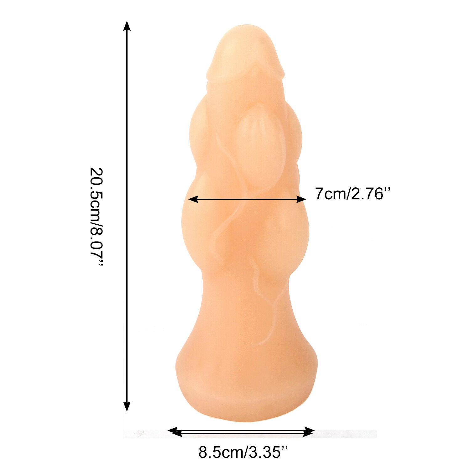 Unisex Extra Large Realistic Dildo Butt Plug Ideal For Erotic Lesbian Gay Flirting Stimulation - 4