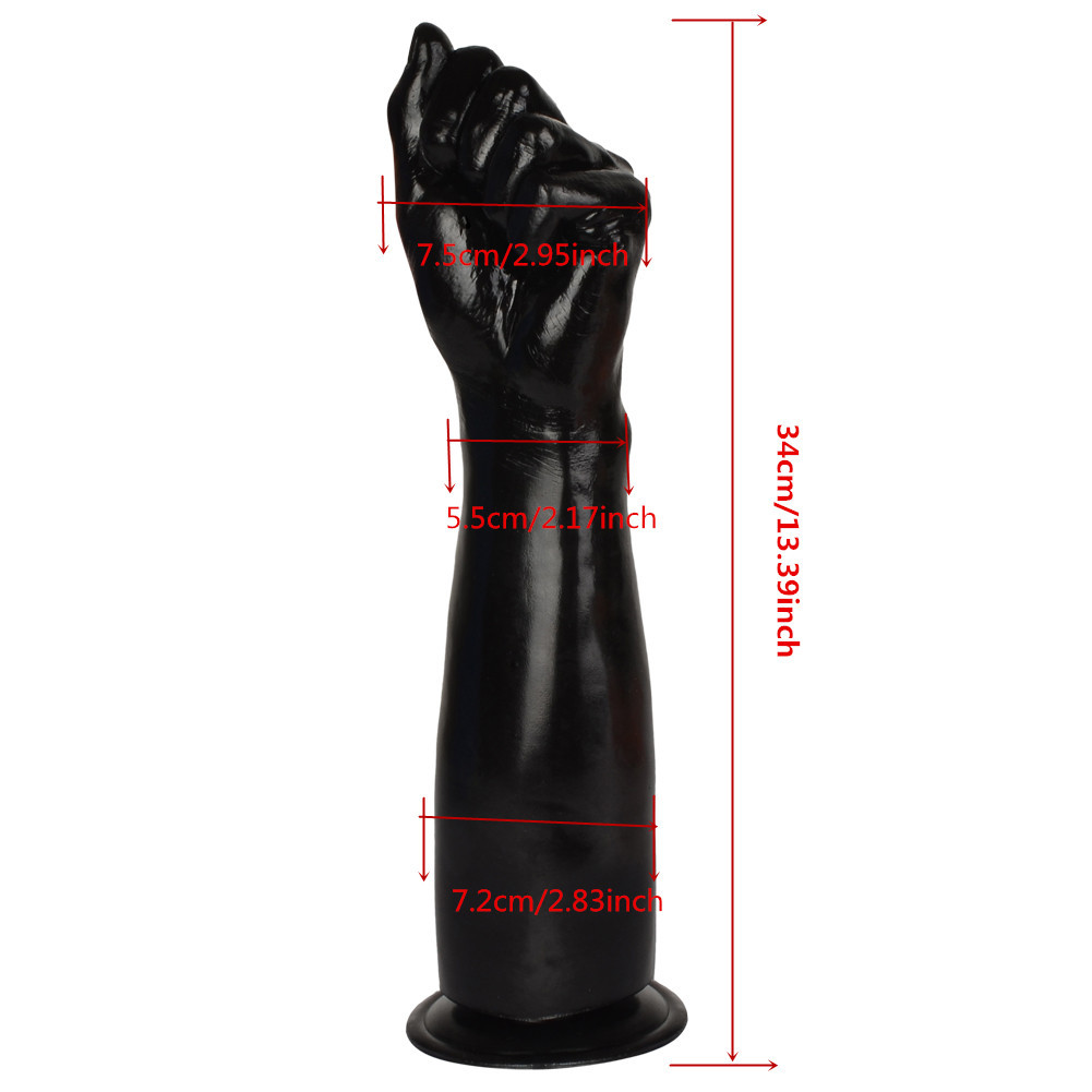 Large Realistic Black Horse Dildo 34x7cm Nonvibrating Thick Huge Adult Sex Toy For Women - 2