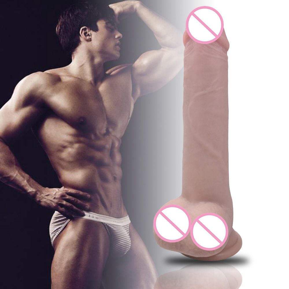 Ultrarealistic Dual Layer Silicone Dildo With Strong Suction Erotic Adult Toy For Womens Pleasure - 2