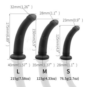 3 Size Suction Cup Dildo Small Middle Big Black Soft Penis Dildos For Women Man Anal Gode - 2