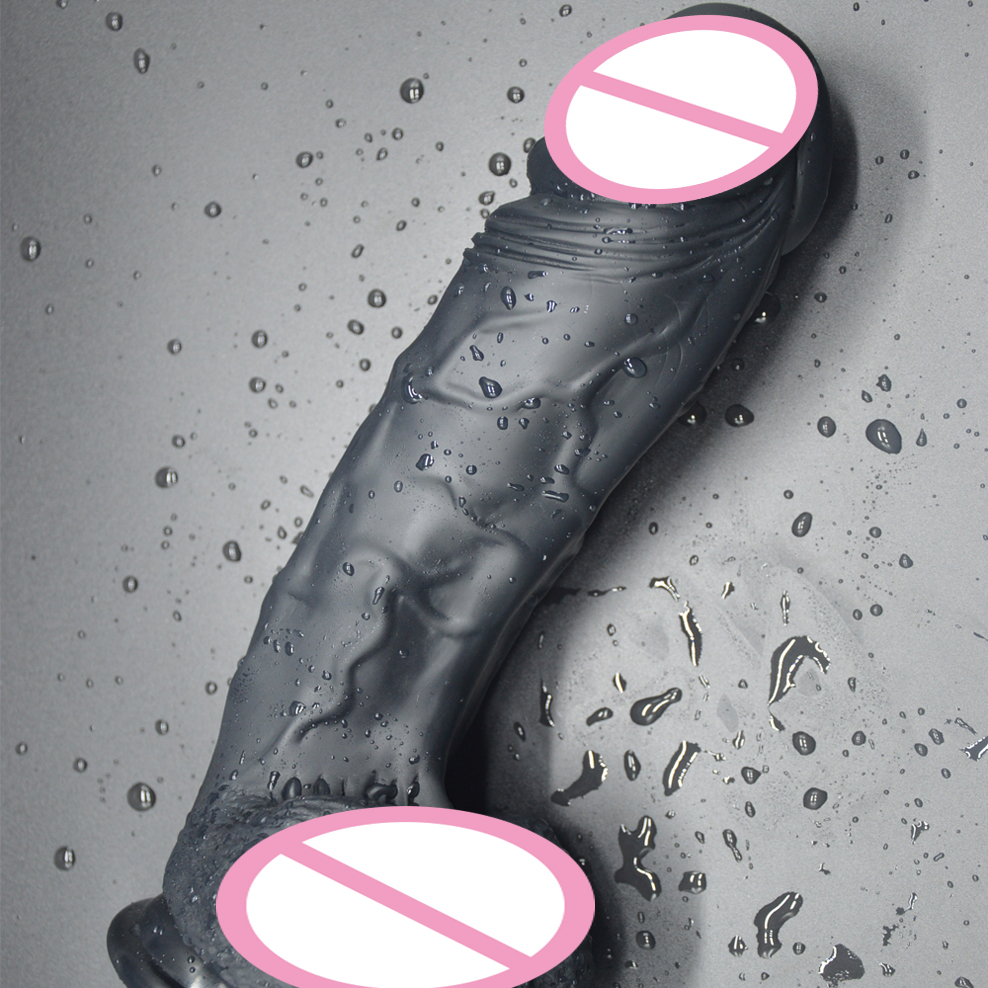 Large Realistic Silicone Dildo With Leather Strapon Suction Cup For Women Lesbian Masturbation Aid - 9