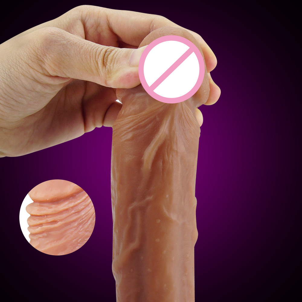 Ultrarealistic Skinlike Large Dildo With Suction Cup For Women Flexible Wearable Bodysafe Masturbation Sex Toy - 1