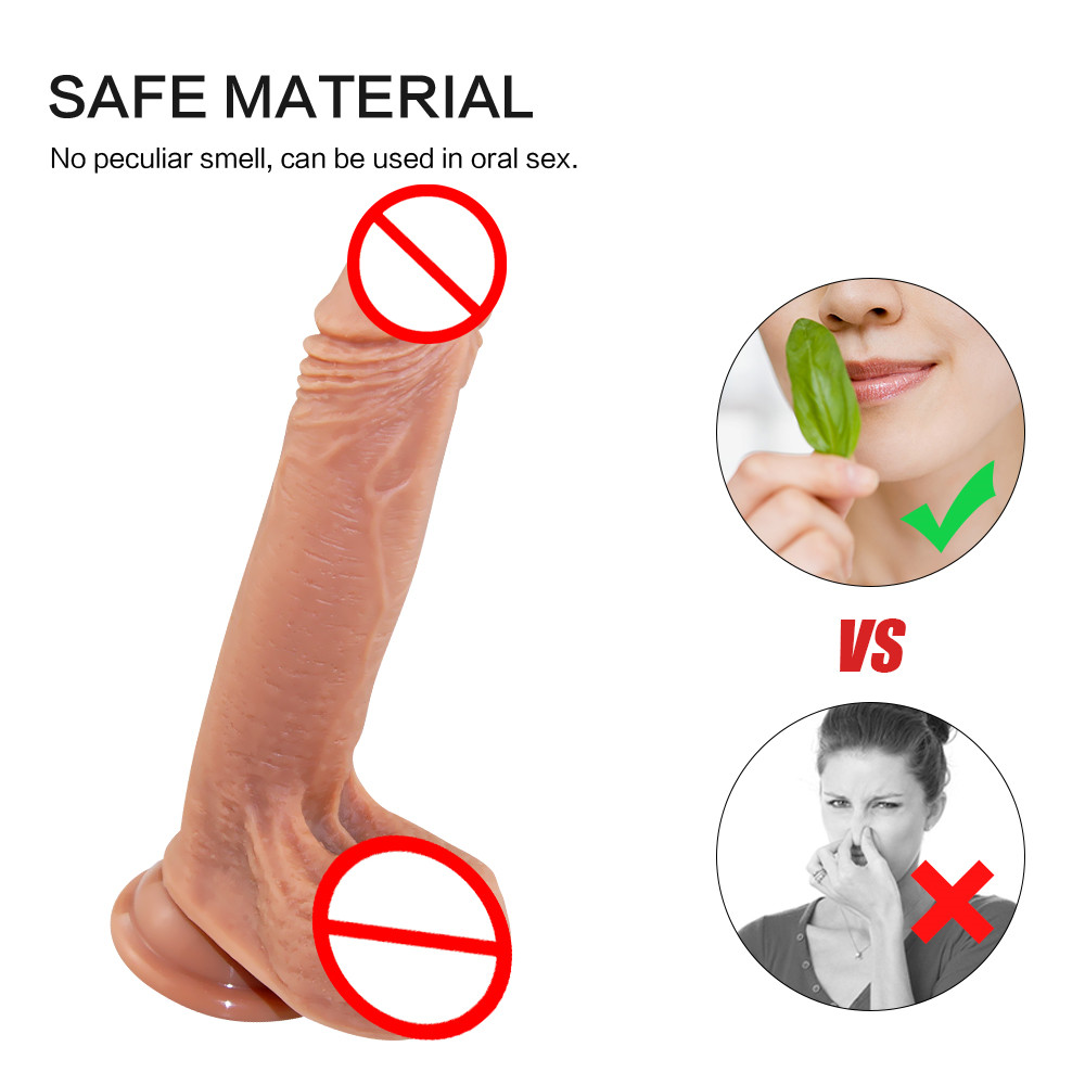 Ultrarealistic Skinlike Large Dildo With Suction Cup For Women Flexible Wearable Bodysafe Masturbation Sex Toy - 6