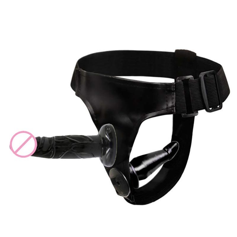 Soft Lesbian Strapon Harness Double Dildo Silicone Strap On Cock Realistic Penis Adult Sex Toys For Woman Intimate Products