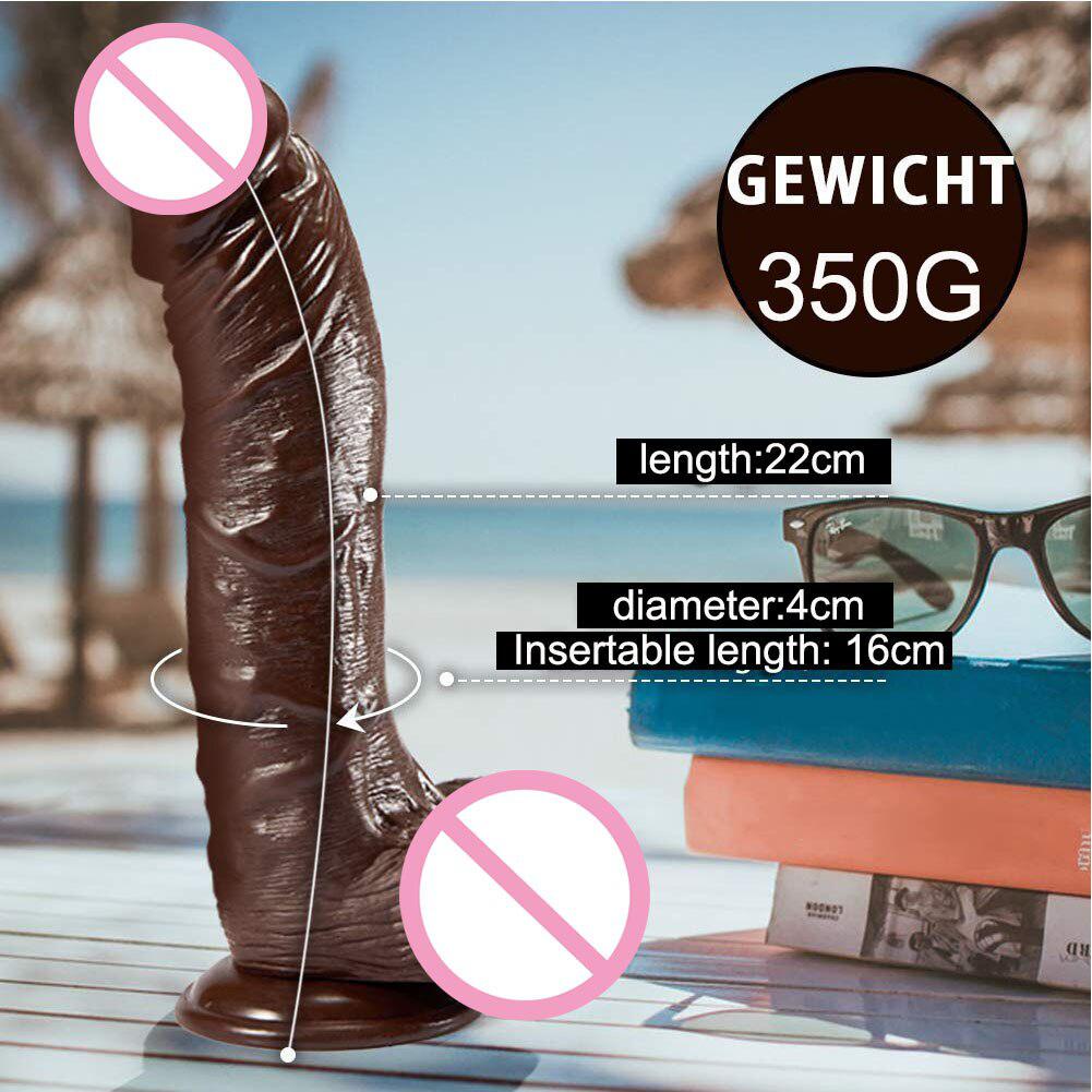 Large Silicone Dildo For Women Realistic Design With Thick Glans Powerful Suction Base Adult Pleasure Toy - 2