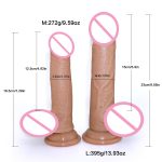 Huge Big Penis With Suction Cup Skin Feeling Realistic Dildo Soft Liquid Can Worn Sex Toys For Woman Strapon Female Masturbation - 5