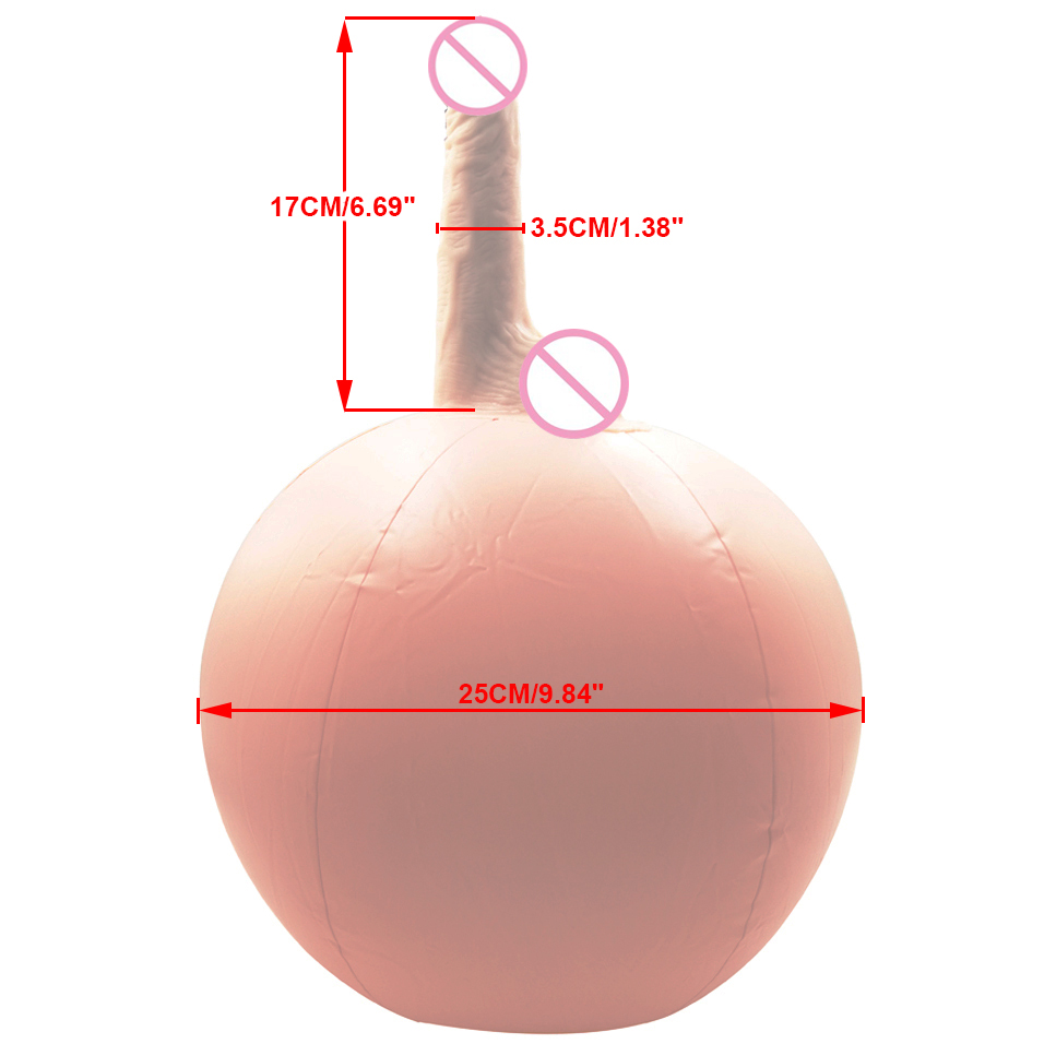 Camatech Realistic Inflatable Dildo Jumping Ball Strapless Strapon Vibrator For Women Flesh Penis Balloon For Female Masturbation - 2