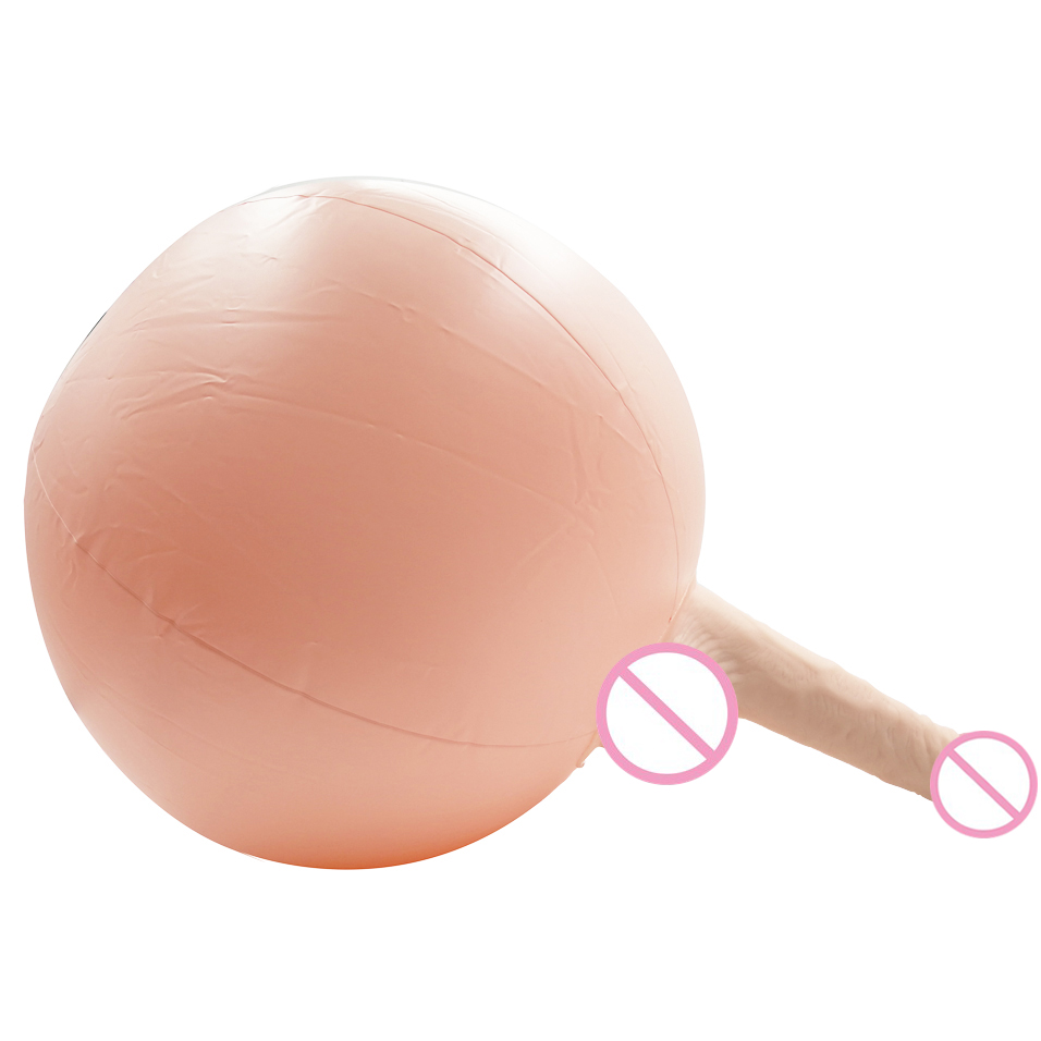 Camatech Realistic Inflatable Dildo Jumping Ball Strapless Strapon Vibrator For Women Flesh Penis Balloon For Female Masturbation - 3