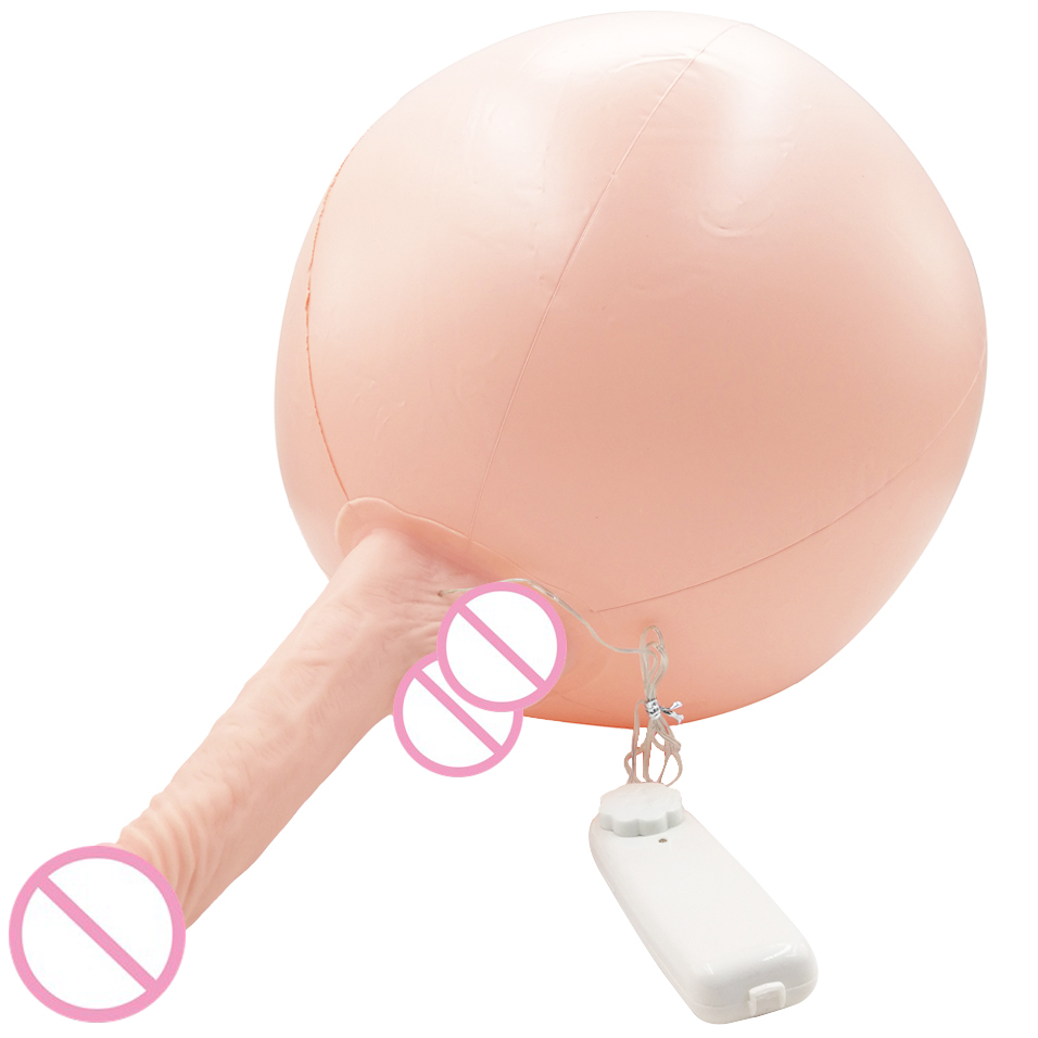 Camatech Realistic Inflatable Dildo Jumping Ball Strapless Strapon Vibrator For Women Flesh Penis Balloon For Female Masturbation - 4