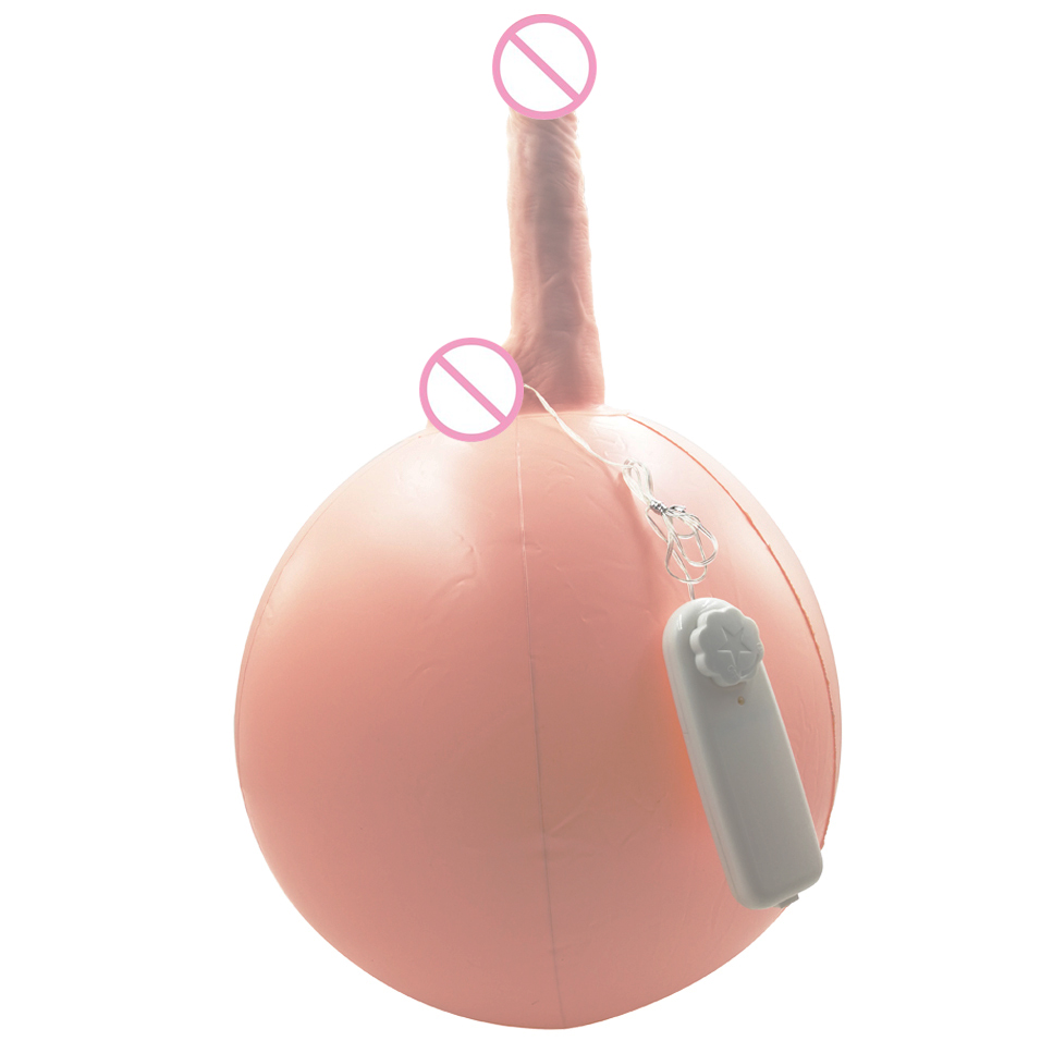 Camatech Realistic Inflatable Dildo Jumping Ball Strapless Strapon Vibrator For Women Flesh Penis Balloon For Female Masturbation - 5
