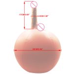 Camatech Realistic Dildo Strap On Jumping Ball For Female Masturbation Flesh Penis Vibrator Strapless Strapon Inflatable Balloon - 2