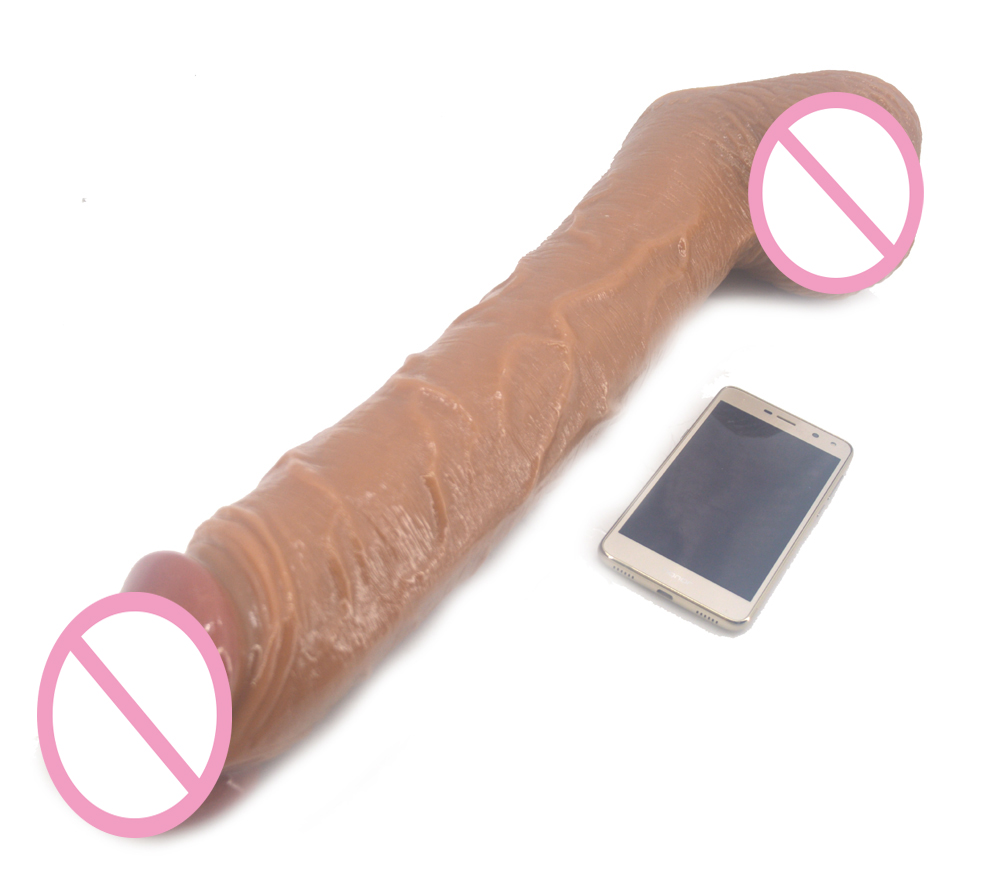 Extra Large 198in Realistic Dildo Brown For Women Pleasure Toys For Clitoral Anal Stimulation - 2
