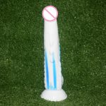 Nuun 10 Inch Dragon Dildo Long G-spot Stimulate Animal Penis Sharp Blue White Climax Anal Plug Fetish Erotic Sex Toys For Woman - 2