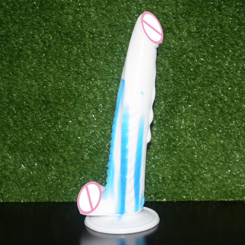Nuun 10 Inch Dragon Dildo Long G-spot Stimulate Animal Penis Sharp Blue White Climax Anal Plug Fetish Erotic Sex Toys For Woman