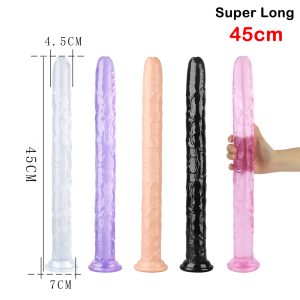 Super Long Realistic Penis Strap On Dildos With Suction Cup Soft Jelly Cock For Lesbian G Spot Clitoris Stimulator Sex Toy - 2
