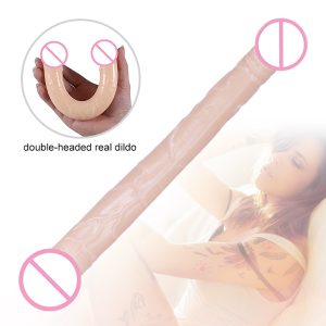 Extra Long Lesbian Soft Waterproof Stimulate Masturbation Simulation Double Dildo For Women Anal Plug Sex Toy Adult - 3