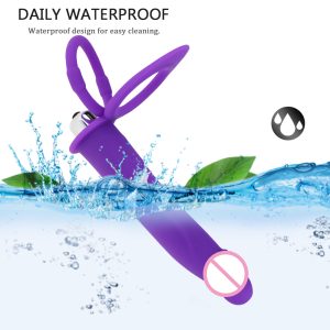 Double Vibrator 10 Speed Penis Strapon Dildo Strap On Anal Plug For Man Adult Sex Toys Beginner - 3