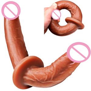 Double Head Skin Feeling Dildo Long Silicone Realistic Ended Soft Big Penis Women Lesbian Masturbator Sex Toy