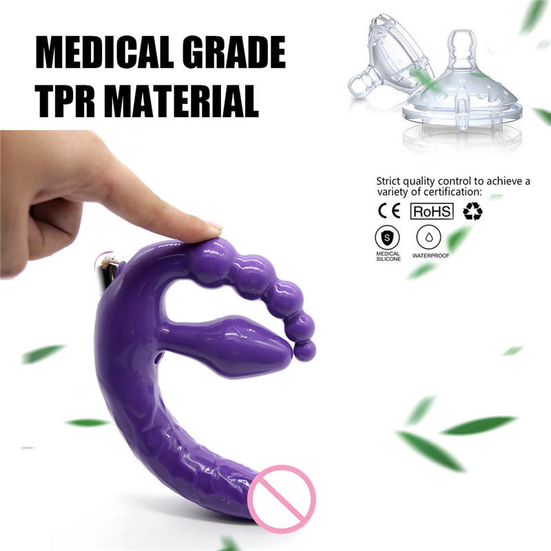 Deluxe Couples Vibrating Strapon Dildo 10 Speed Dual Function Erotic Pleasure Toy For Anal Intimate Play - 5