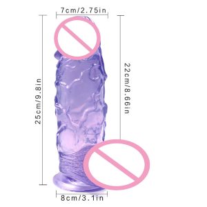 Soft Super Big Huge Realistic Dildo Vagina Stimulator Oversized Suction Cup Lesbian Sex Toys For Women 9 8inch - 2