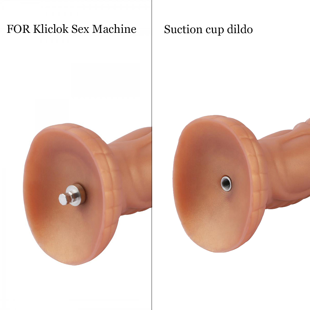 Silicone Female Vibrating Ribbed Tentacle Dildo With Suction Cup For Hismith Kliclok Sex Machine - 2