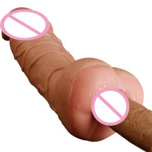 Realistic Cock Penis Enlarger Sleeve With Pussy Ass Dick Men Women Masturbator Big Huge Dildo For Adult Couples Gay Sex Toys - 2