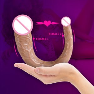 Realistic Double Dildo For Women Lesbian Toys Masturbation Sex Tools Huge Black Dick Anal Penis Adult Erotic Machine - 4