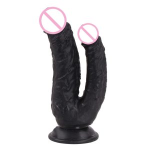 Big Double Headed Dildos Stimulation Of Vagina And Anus Realistic Penis Dual Ended Phallus With Strong Cup Sex Toys For Women - 3