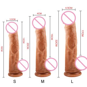 Woman Soft Dildo Butt Plug Realistic Strong Suction Cup Sexual Toy For Adult G-point Sex Toys - 3