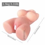 Half-length Model Realistic Vaginal Male Masturbator Pocket Pussy Silicone Sex Toys For Man Products - 3
