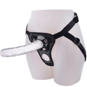 25cm Strapon Double Dildo Hole Vaginal Stimulator Realistic Penis With Suction Cup Anal Sex Toy For Lesbian Jelly Harness Dildos