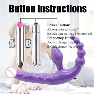 Strapon Dildo Vibrator For Couples Erotic Intimate Goods Double Penetration 10 Speed Anal Sex Toys Women - 2