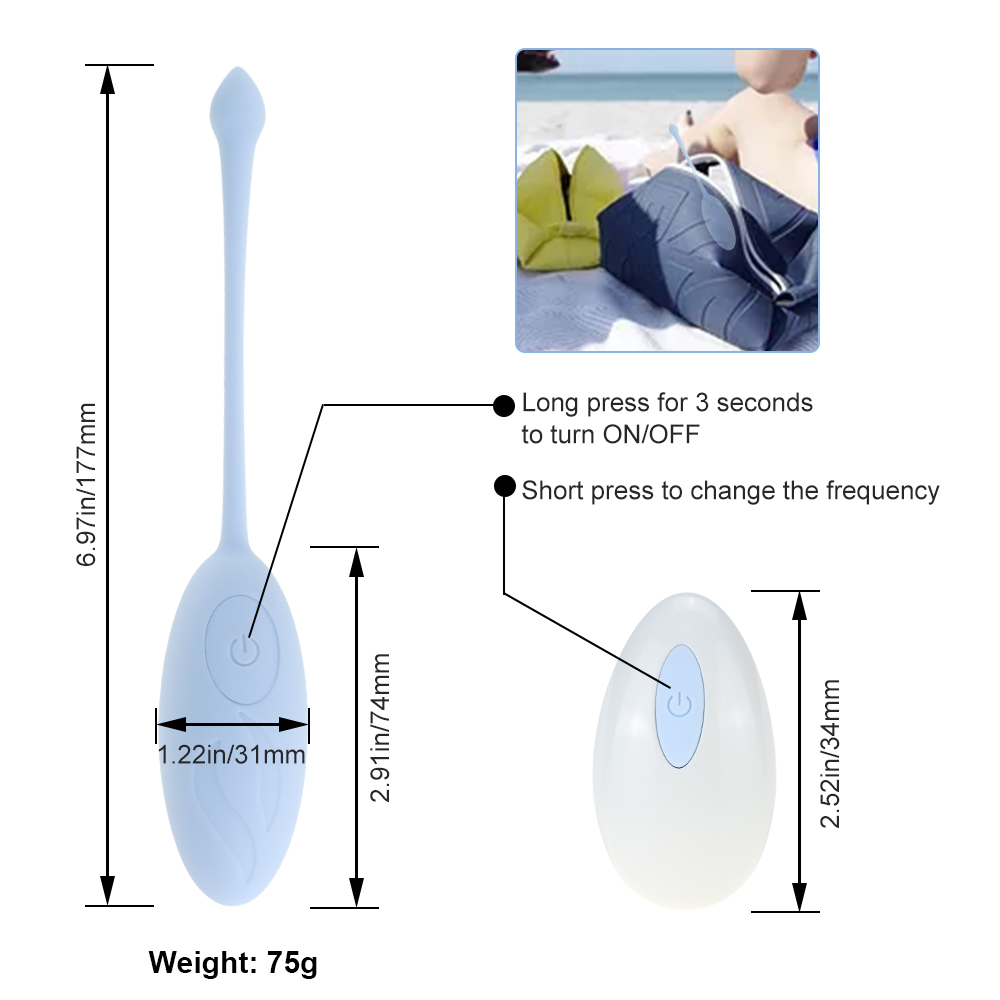 Wireless Remote Control Vibrating Egg Womens Clitoral Stimulator Vaginal Massage Ball Intimate Sex Toy - 2